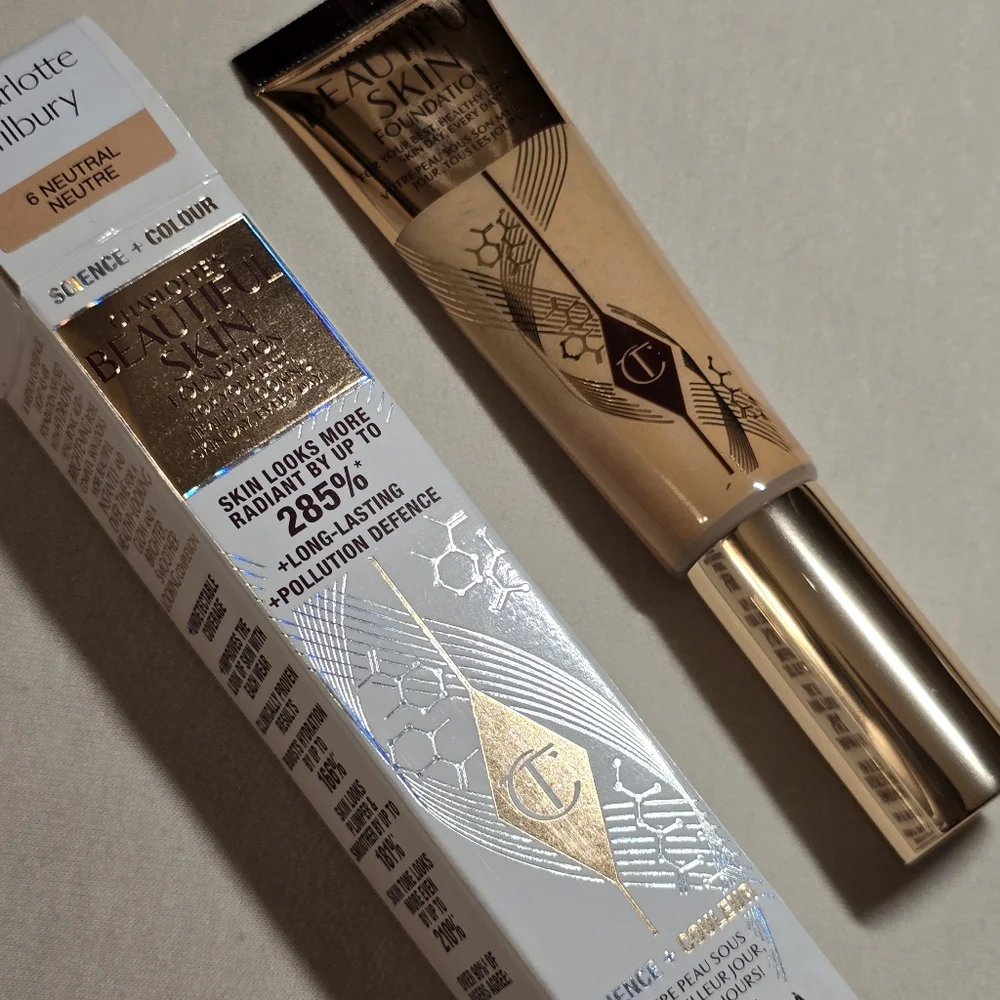 Charlotte Tilbury Beautiful Skin Foundation 6 Neutral Perfecting Radiant Creamy